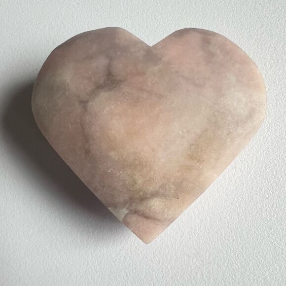 Pink Opal Heart Carving (#7) - Picture 3 of 9
